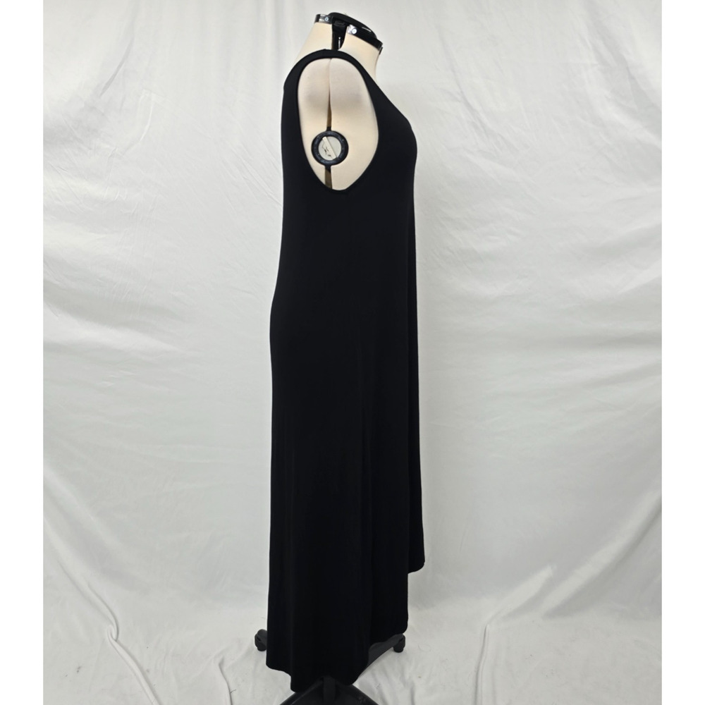 Torrid Super Soft Knits Sleeveless Maxi Dress Women's 1X Black Ruffles Hi-Low - Picture 6 of 13